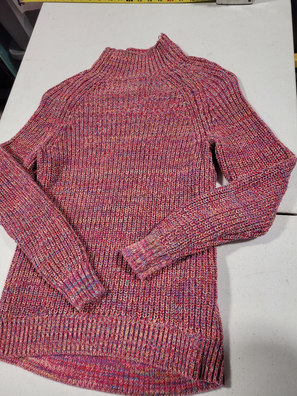 Style & Co. Pink Marled Turtleneck Sweater